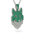 Emerald Wolf Spirit Pendant - Gabriel No. 27