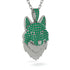 Emerald Wolf Spirit Pendant - Gabriel No. 21