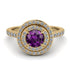 Double Halo Amethyst Ring - Zoey No. 301