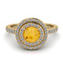 Double Halo Citrine Ring - Zoey No. 601
