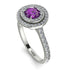 Double Halo Amethyst Ring - Zoey No. 303