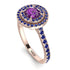 Double Halo Amethyst Ring - Zoey No. 314