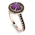 Double Halo Amethyst Ring - Zoey No. 308