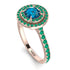 Double Halo Blue Topaz Ring - Zoey No. 505 image 3