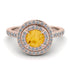 Double Halo Citrine Ring - Zoey No. 602