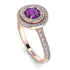 Double Halo Amethyst Ring - Zoey No. 302