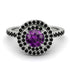 Double Halo Amethyst Ring - Zoey No. 309