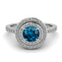 Double Halo Blue Topaz Ring - Zoey No. 503 image 2