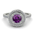 Double Halo Amethyst Ring - Zoey No. 303