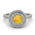Double Halo Citrine Ring - Zoey No. 603
