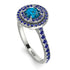 Double Halo Blue Topaz Ring - Zoey No. 515 image 3