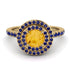 Double Halo Citrine Ring - Zoey No. 613