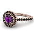 Double Halo Amethyst Ring - Zoey No. 308