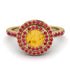 Double Halo Citrine Ring - Zoey No. 610