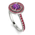 Double Halo Amethyst Ring - Zoey No. 312
