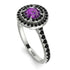 Double Halo Amethyst Ring - Zoey No. 309