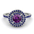 Double Halo Amethyst Ring - Zoey No. 315