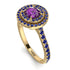 Double Halo Amethyst Ring - Zoey No. 313