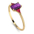 Emerald Cut Amethyst With Triangles Ring - Remi No. 310 image 2