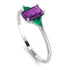 Emerald Cut Amethyst With Triangles Ring - Remi No. 306 image 2