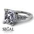 Barbara's Emerald Cut Diamond Ring Hidden Round Diamonds - Sawyer No. 3000