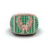 Emeralds Luxury Gold Eagle Ring - Sutton No. 5