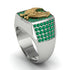 Emeralds Luxury Gold Eagle Ring - Sutton No. 21