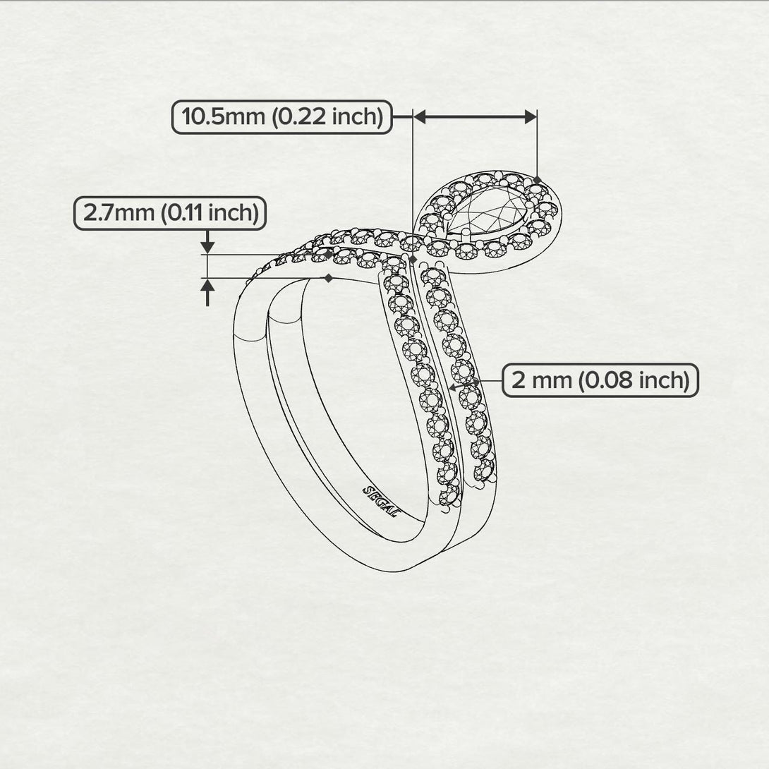 Citrine Pear Shape Stacking Bridal Set - Emilia No. 606