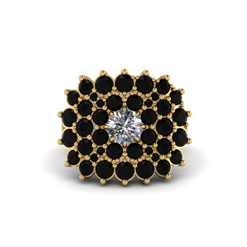 Diamond Enchanted Midnight Radiance Fashion Ring - Jacqueline No. 31