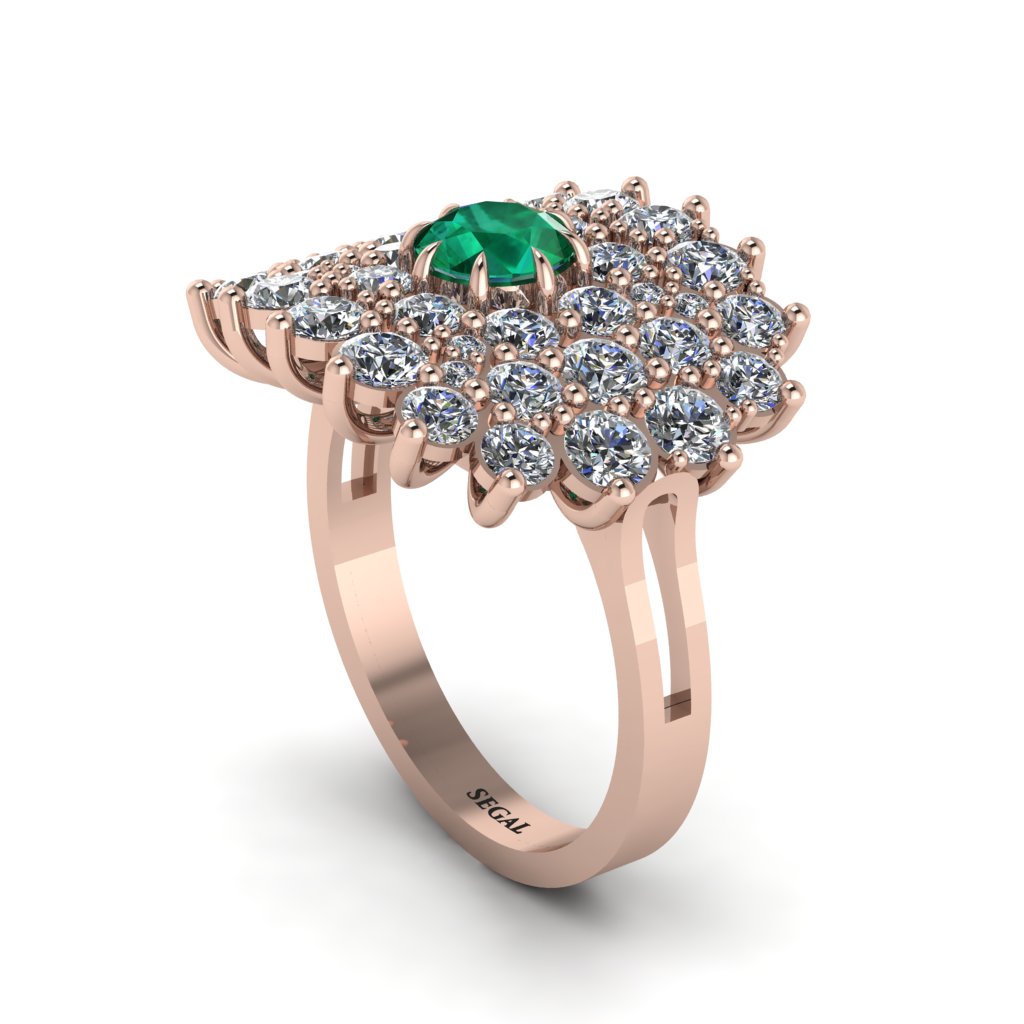 Emerald Enchanted Midnight Radiance Fashion Ring - Jacqueline No. 5