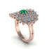 Emerald Enchanted Midnight Radiance Fashion Ring - Jacqueline No. 5