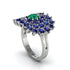 Emerald Enchanted Midnight Radiance Fashion Ring - Jacqueline No. 66 image 2