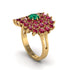 Emerald Enchanted Midnight Radiance Fashion Ring - Jacqueline No. 49
