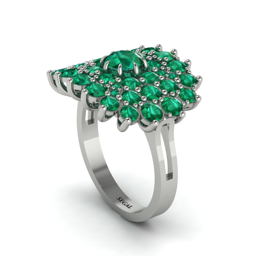 Emerald Enchanted Midnight Radiance Fashion Ring - Jacqueline No. 21