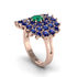 Emerald Enchanted Midnight Radiance Fashion Ring - Jacqueline No. 65