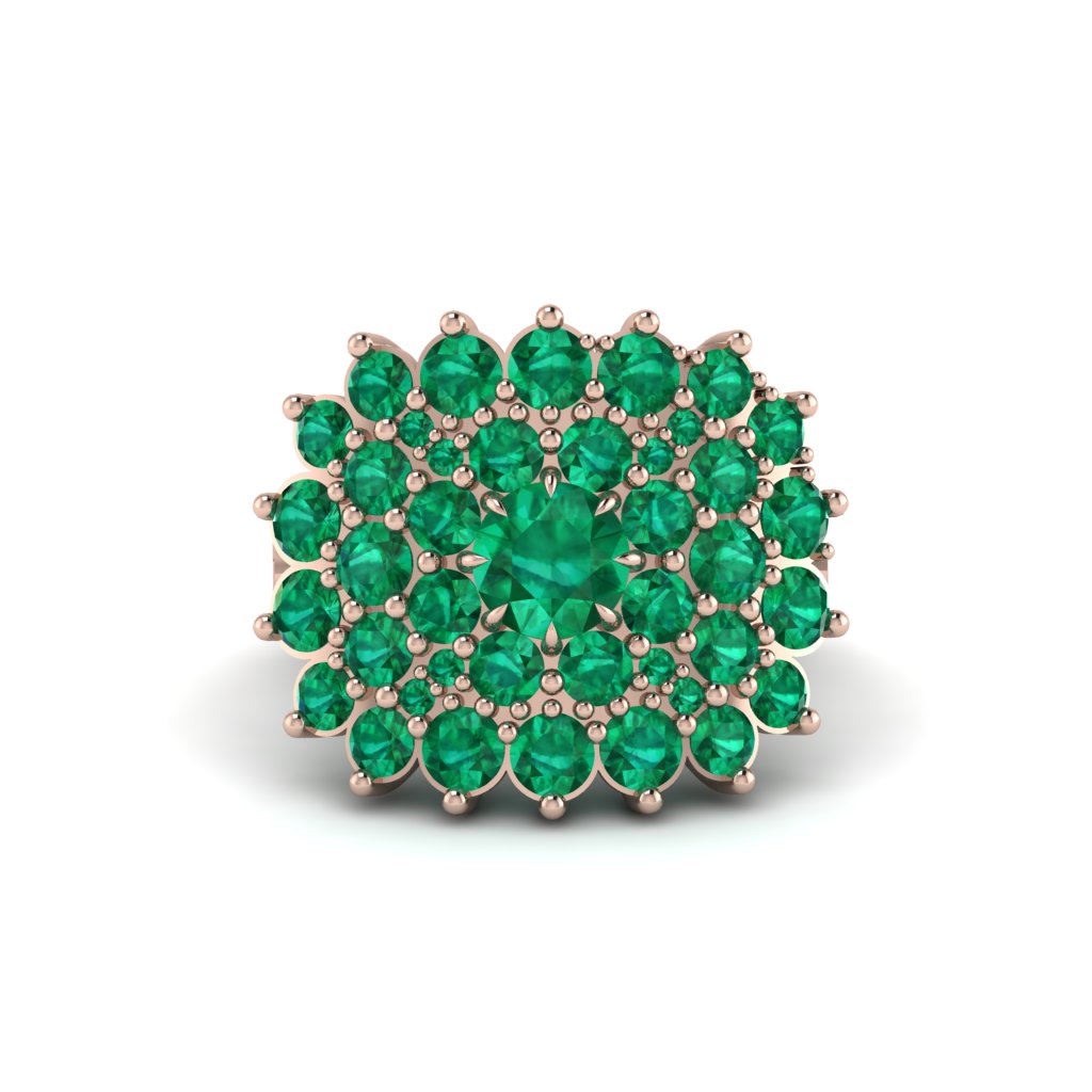 Emerald Enchanted Midnight Radiance Fashion Ring - Jacqueline No. 20
