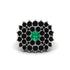 Emerald Enchanted Midnight Radiance Fashion Ring - Jacqueline No. 36