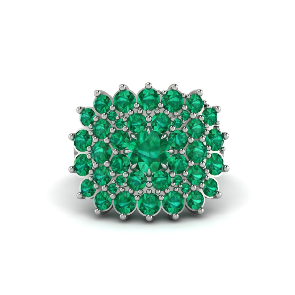 Emerald Enchanted Midnight Radiance Fashion Ring - Jacqueline No. 21