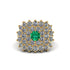 Emerald Enchanted Midnight Radiance Fashion Ring - Jacqueline No. 4
