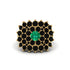 Emerald Enchanted Midnight Radiance Fashion Ring - Jacqueline No. 34 image 3