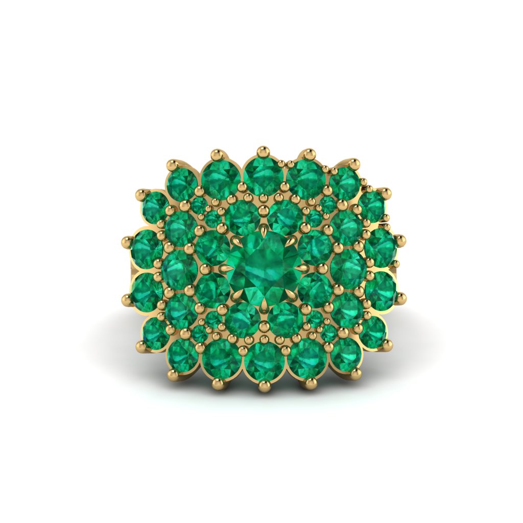 Emerald Enchanted Midnight Radiance Fashion Ring - Jacqueline No. 19