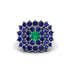 Emerald Enchanted Midnight Radiance Fashion Ring - Jacqueline No. 66