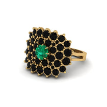 Emerald Enchanted Midnight Radiance Fashion Ring - Jacqueline No. 34 image 1