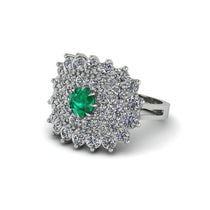 Emerald Enchanted Midnight Radiance Fashion Ring - Jacqueline No. 6 image 1