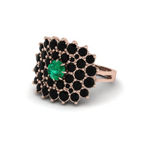 Emerald Enchanted Midnight Radiance Fashion Ring - Jacqueline No. 35 image 1