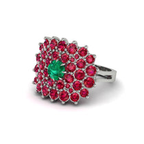 Emerald Enchanted Midnight Radiance Fashion Ring - Jacqueline No. 51 image 1