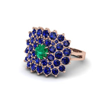 Emerald Enchanted Midnight Radiance Fashion Ring - Jacqueline No. 65 image 1