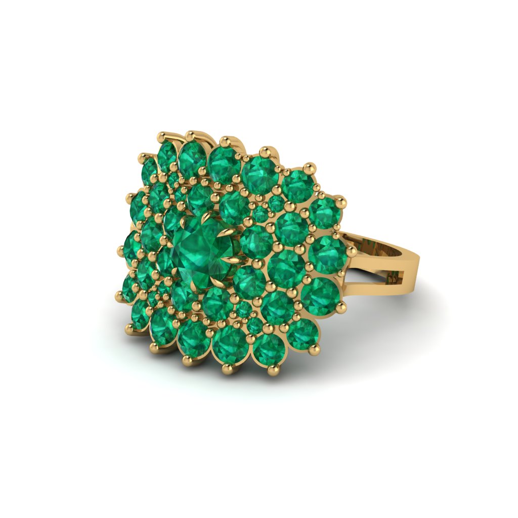Emerald Enchanted Midnight Radiance Fashion Ring - Jacqueline No. 19