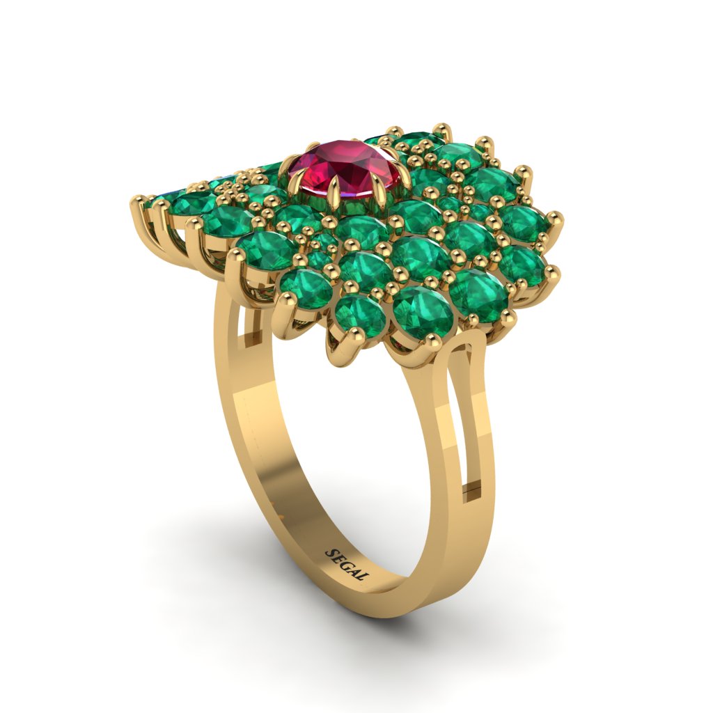 Ruby Enchanted Midnight Radiance Fashion Ring - Jacqueline No. 25