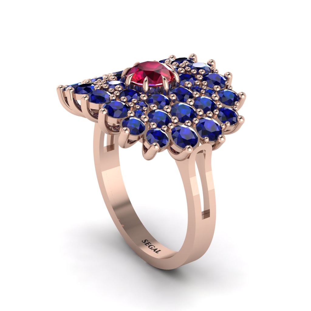 Ruby Enchanted Midnight Radiance Fashion Ring - Jacqueline No. 71